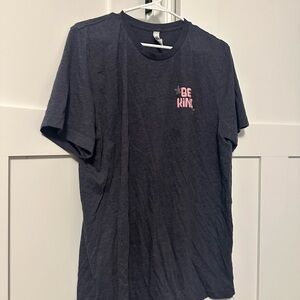 Bella Canvas Charcoal Tee with Pink Graphic